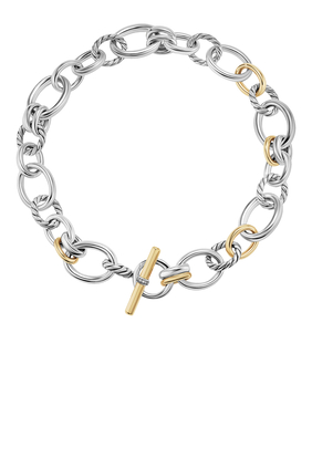 DY Mercer Chain Necklace, 18k Yellow Gold, Sterling Silver & Diamonds